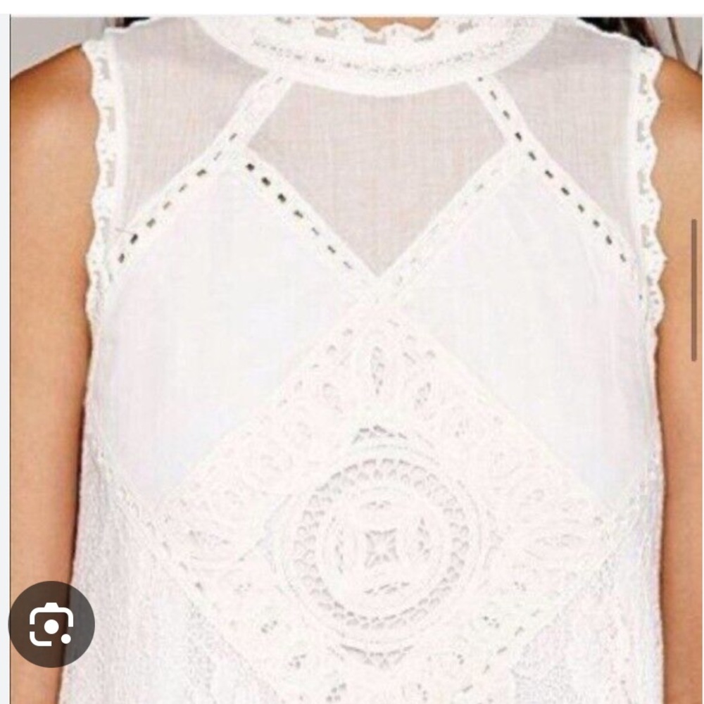Free People White Lace Blouse - Picture 2 of 8